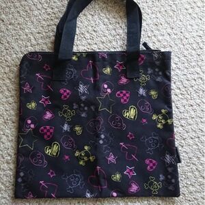 Skull & heart & stars utility zipper bag